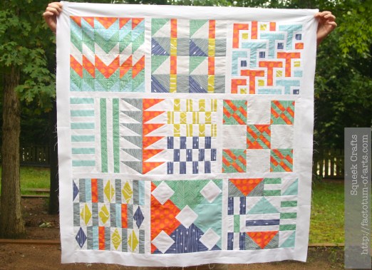 Spoonflower Sampler Quilt Top